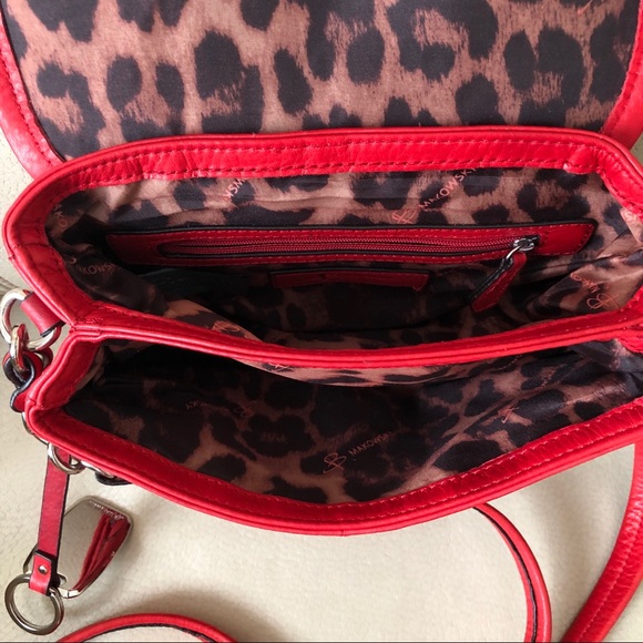 ❤️B. MAKOWSKY Genuine Leather Red Crossbody Bag.❤️ - Picture 8 of 9